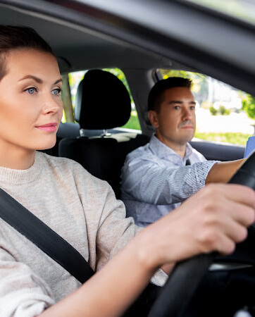 Woman taking her driving test - Theory test practice - An Post Insurance
