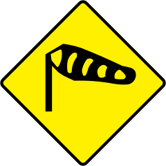 Cross-winds road sign Cross-winds road sign | An Post Insurance