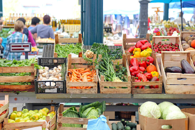Farmers Market Vegetables at outdoor market | Sustainable Choices | An Post Insurance