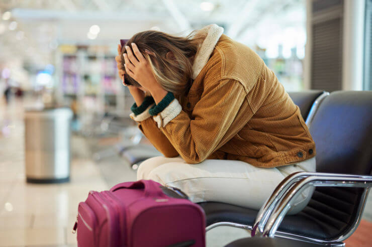 Woman experiencing travel delays | Travel Insurance | An Post Insurance