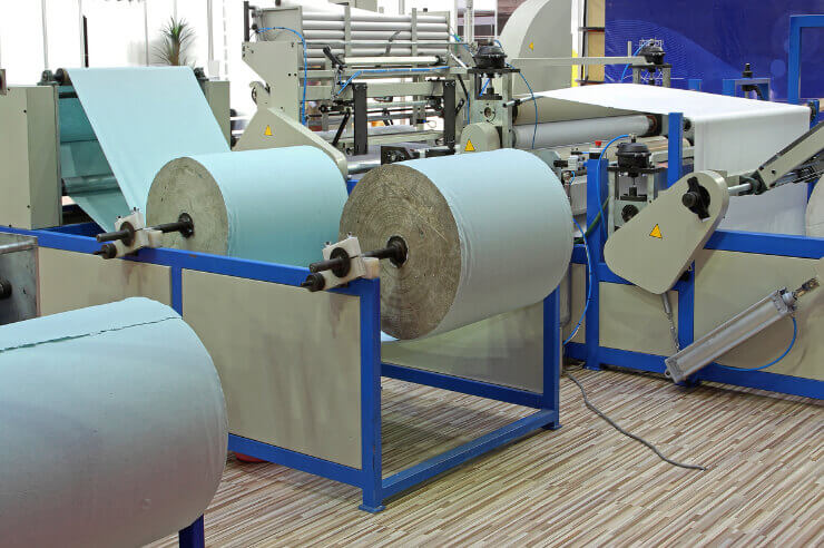 Paper mills on factory floor