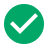 Green circle with check mark icon.