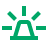 Green emergency light icon.