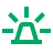Green emergency light icon.