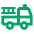 Green fire truck icon.