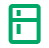 Green refrigerator icon.