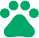 Green paw print icon.