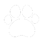 White icon of a paw print.