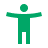 Green human figure icon with arms outstretched.